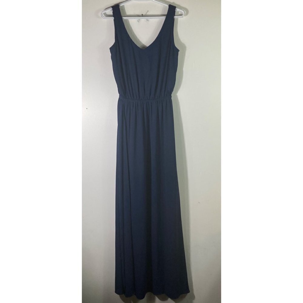 Womens Show Me Your Mumu Dress Kendall Sleeveless‎ V Neck Maxi Navy Med